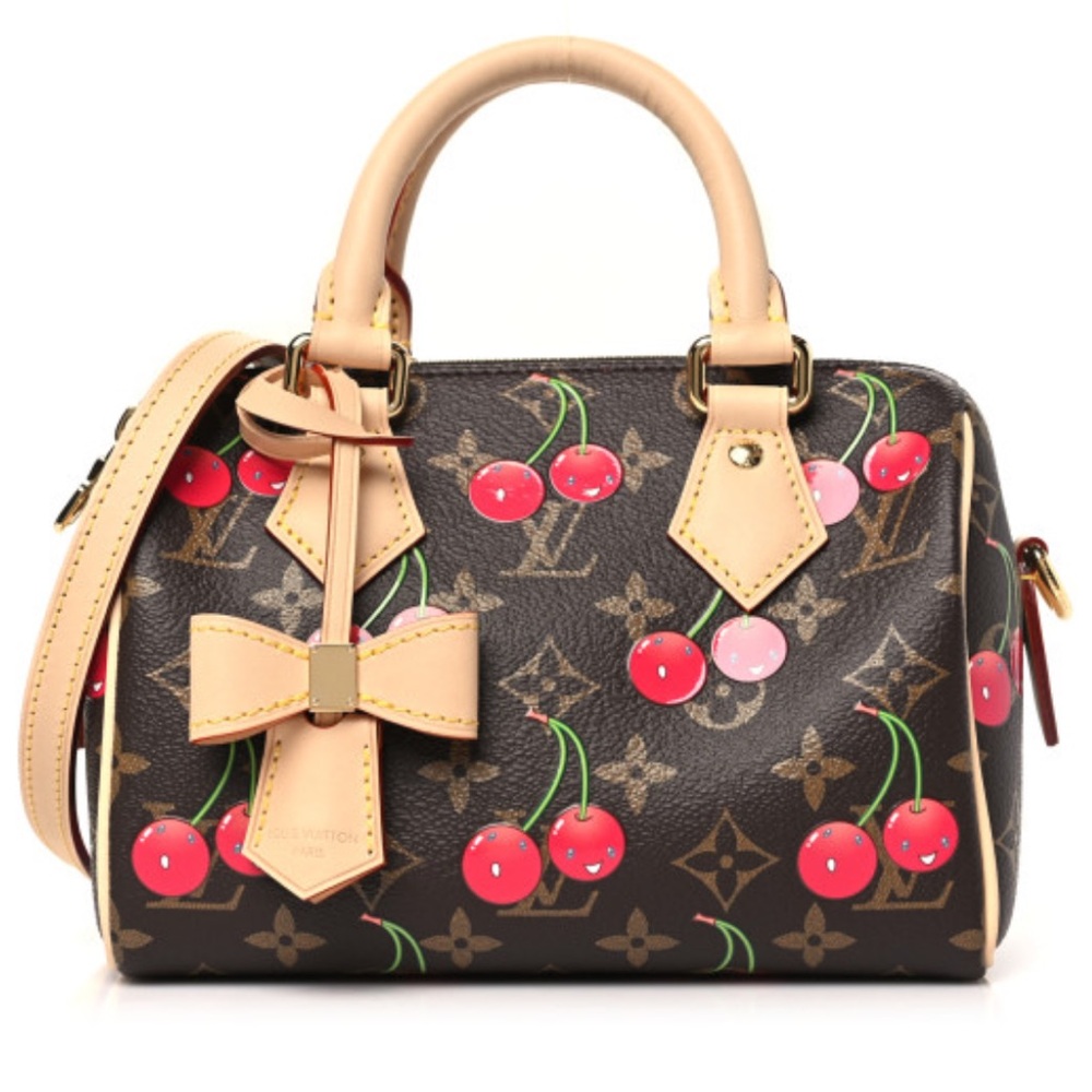 Louis Vuitton Murakami Cherry Print Speedy Handbag